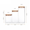 Custom labels plain glass pasta jar with rubber gasket storage bottles jars food